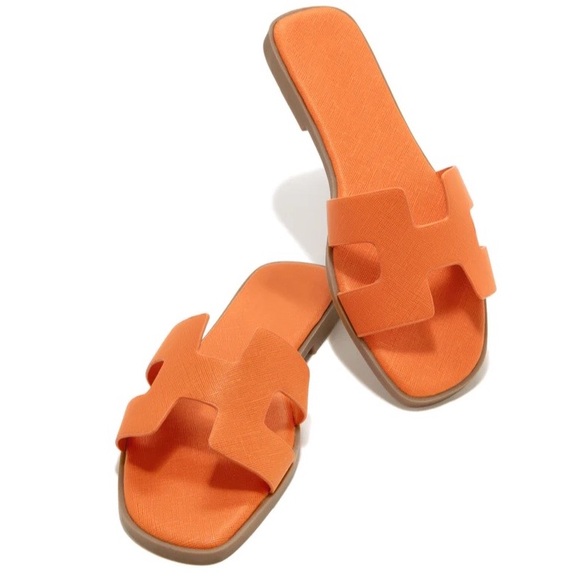 Orange H Band Slip On Sandal - Picture 2 of 13